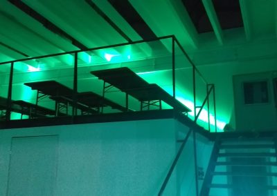 Soppalco con allestimento in verde